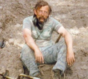 A tired Butch Holcombe on a long day's dig