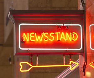 Neon Newsstand Sign